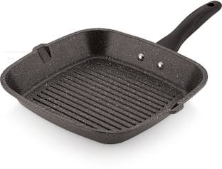 iVBOX ® Jumbo-Grill 270mm Spatter Non-Stick Hard-Stone Coating Grill Pan 27 cm diameter 3 L capacity