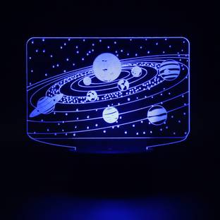 StarLaser 3D Solar System Acrylic LED Light Optical Illusion Lamp Universe Space with 7 Color Changing Light Decor Table lamp Night Lamp