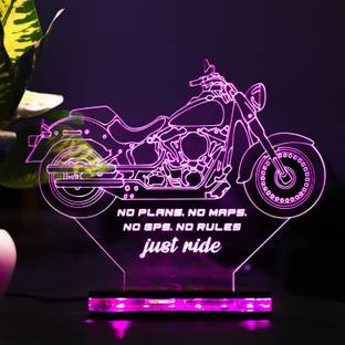 StarLaser Personalized 3D Bike Night Light 16 Colors Changing Night lamp with Remote Control Optical Illusion Lamps for Birthday Gift Table Lamp