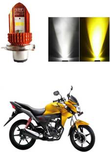 PRTEK Motorcycle LED Headlights High Low Beam Bulb, Super Bright Lens Motorbike Headlamp 4800LM White Yellow Bulbs DC12V/24V Universal Halogen Lamp, Pack of 1 V31 Headlight Motorbike LED for Honda (12 V, 24 W)