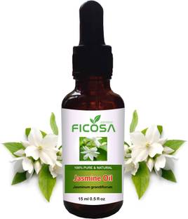 Ficosa Saanvi Perfumers Jasmine Essential Oil for Candle Making, Soap, Diffuser, Insence Sticks, Massage, Aromatherapy, Skin, Hair, God Pooja and Aromatherapy Oil (15ml)