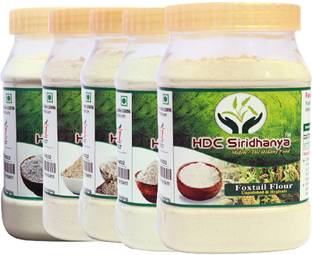 HDC SIRIDHANYA Unpolished & Organic Millets 2.5 Kg - Natural Grains Combo Pack of 5 | Foxtail Millet 500 Grm Kodo Millet 500 grm , Barnyard Millet 500 grm , Browntop Millet 500 grm , Littel Millet 500 Grm , Nutrient Powerhouse, High Protein & 100% More Fibre Than Rice