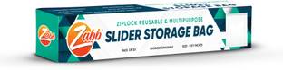 zabb Ziplock Reusable & Multipurpose Slider Storage Bag - Food Grade - Pack of 40 Bags - Multipurpose Use - Oxo-Biodegradable Bags Pack of 40 Grocery Bags