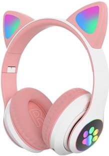 JVA Wireless Cat Headphone with LED Lighting Bluetooth