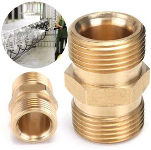 CAZAR M22 Male Brass Connector for Extension of Washer Hose Pipe Hose Extender Compatible with Ballorex, Gaocheng, JPT, StarQ (1) Hose Connector