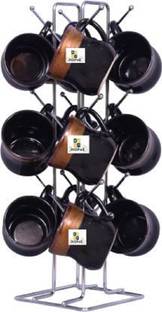 National Kitchenware Cup Kitchen Rack Steel Stainless Steel Cup Holder Cup Stand for Home Kitchen Hold 12 Cups
