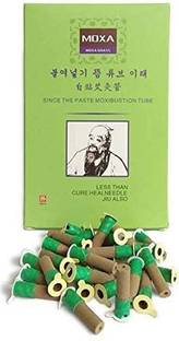 POWEREST Mini Moxa Tube Self-stick Chinese Moxibustion Sticker Therapy Smokeless Burner Heating Acupuncture Point Meridian (180pc) Massager