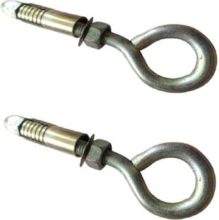 Q1 Beads Nut & Bolt Set 12 Pack 8 mm Zinc Plated Round Ring Type Anchor Fastener Nut Bolt for Ceiling,Swing ,Wall & Multipurpose(4 Inches, LxW 100 x 8 mm)