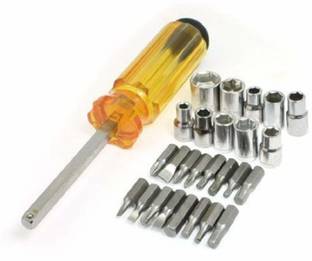 SEASPIRIT Screwdriver Case 28 pc - Multipurpose use Kit Ratchet Screwdriver Set Socket Set