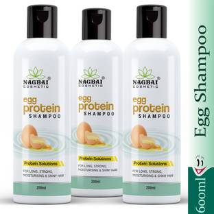 nagbai EGG PROTEIN SHAMPOO FOR LONG, STRONG, MOISTURISING & SHINY HAIR COMBO PACK OF 3