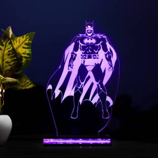 StarLaser Batman 3D Illusion Night lamp with 16 Color Changing Light and Remote Control Gift for Birthday Table Lamp
