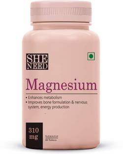 SheNeed Magnesium Supplement For Men and Women - 60 Capsules