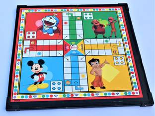 AQUILA Premium quality Ludo + Snake & Ladders 2 in 1 Combo With One Set Of Plastic coin & Dice Carrom Board Game