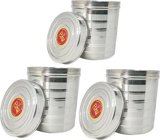 bartan hub Steel Tea Coffee & Sugar Container  - 6 L, 5 L, 3 L