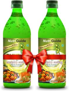 Nutri Guide Extra Virgin Olive Oil Plastic Bottle (Pack of 2) Olive Oil Plastic Bottle