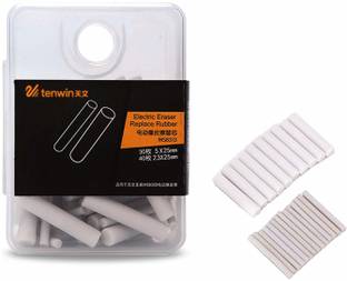 लेविन Electric Eraser Refills - 30 Pieces of 5x25mm & 40 Pieces of 2.3x25mm Big Eraser Refills Replaceable Rubbers Stationery Supplies for School Students Artists Drawing Painting Sketching Use (Total 70 Pieces) इरेज़र