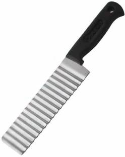 Nathgra 1 Pc Stainless Steel Knife Vegetable Salad Chopping Knife Crinkle Cutters Crinkle Cutting Tool French Fry