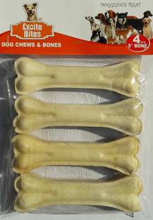 Excite Bites Rawhide Bones (Size 5") (4Pcs) Dog Chew