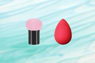 s.f.r color beauty set of 2 blender Noramal + mushroom Piece Beauty Blender for Liquid, Cream and Powder Sponge Makeup Puff.(colors & Shapes May Vary) A1