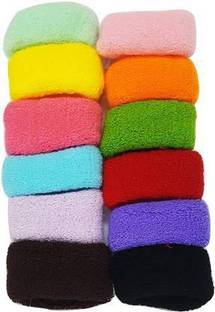 Savitri multi colour rubber bands for pony tails for girls/ladies (pack of 12) RUBBER BAND Rubber Band