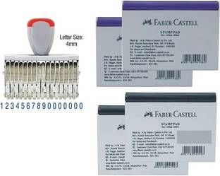 NOZOMI 16 Digit Numbering Stamp 4 Stamp Pads specially made of Bank and Industrial User 16 digit number stamp