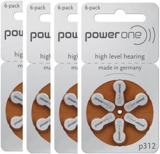 POWERONE P312 Hearing Aid Batteries 1.45V 4 patta pack of 24 batteries p312 hearing aid battery Stethoscope Case (Silver) p312 Stethoscope Case