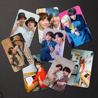 Niki Enterprises 11 cm BTS V Bias Pack Photocards ( Set of 16 ) + 2 Free Stickers Reusable Sticker