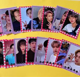 Niki Enterprises 9 cm Stray Kids Cute Name Written Large Stickers ( Set of 16 + 4 Freebies ) Self Adhesive Sticker