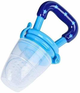 CUTE BABY Silicone Fruit and Juice Feeder with Cover BPA Free For Fresh Fruit Nibbler Feeding Safe for 3-12 Months Kids Pacifier Food Feeder, Pack of 1 Feeder
