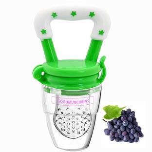 Goodmunchkins Medium Fresh Food Nibbler Fruit Feeder Silicon Nipple Pacifier Color Green Pack of 1 Teether and Feeder