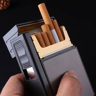 Explorer USB Rechargeable 2-in-1 Cigarette Case Box Lighter JD-YH035C Cigarette Lighter