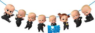 ZYOZI Boss Baby Theme Character Bunting Banner Set of 1Pc - Character Banner for Happy Birthday Party Decorations Banner