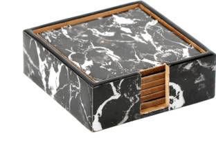 DULI Square Medium Density Fibreboard Coaster Set