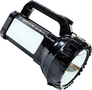 awza 100 watt Long Range Search Torch Light (Range 1 Km.) with Multi-Functional + TUBE Emergency Rechargeable Handheld Torch (Lithium Battery) Torch Emergency Light (Black) 8 hrs Torch Emergency Light