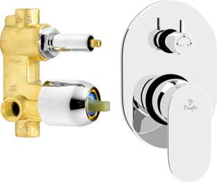 PIXAFLO Brass Single Lever 2 Inlet / 4 Way Diverter with Exposed Parts Kit (Complete) (Chrome) (Koroit) Diverter Faucet