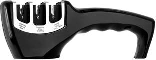CRIYALE Knife Sharpener for Kitchen, 3 Stages Knife Sharpener tool, Knife Knives Scissor and Blade Sharpening Non-Slip Tools Sharpener Knife.(pack of 1) Knife Sharpening Steel