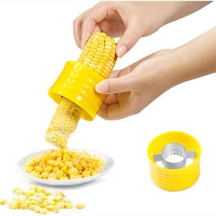 MYYNTI Corn Stripper Peeler Cutter Stripping Corn Kernels Remover with Stainless Steel Blades Corn Slicer Corn Chopper Adjustable Color_Red Straight Peeler
