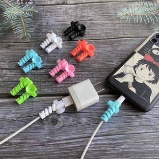 Ancestors Spiral Charger Cable Protector Data Cable Saver Charging Cord Protective Cable Cover Set of 1 (4Pieces) (Screw line Protective Set Of4(16 Pcs) Cable Protector