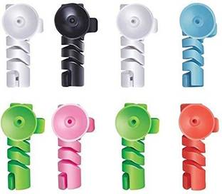 En ligne Spiral Silicon Charger Data Cable Bite Safety (8 pcs Multicolor) Cable Protector