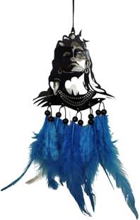 Cresale Dream Catcher Lord Mahadev Hand Made for Positive Vibes, Wall Decor and car Hanging Made with Acrylic Material of Feathers Car Hanging Ornament