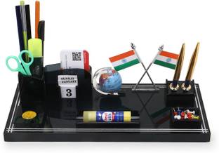 Frik 5 Compartments Acrylic Pen Stand