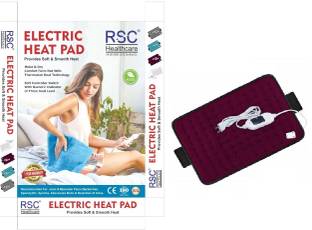 rsc healthcare Whine Velvet Orthopaedic Electric Heating Belt - Lower Back Heat Therapy Waist Wrap, Shoulder, Knee Wrap with 3 Temperature Settings for Pain Relief of Abdominal Stomach Lumbar Muscle Strain etc Heating Pad ( Made In India ) With 6 Month Warranty Heating Pad