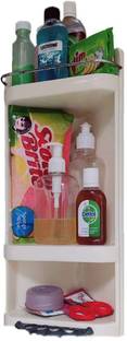 URBAN CHOICE Can Kitchen Rack Plastic corner rack for multi-storage