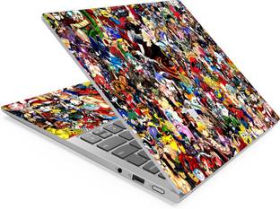 Techfit HD Printed Easy to Install Full Panel Laptop Skin/Sticker/Stretchable Vinyl/Cover for all Size Laptops upto 15.6 inch No Residue, Bubble Free - Cartoon Sticker Bomb Self Adhesive Vinyl Laptop Decal 15.6