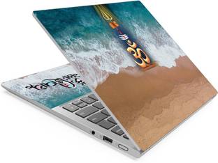 Anweshas Om Symbol Green Sea Brown Sand Full Panel Laptop Skins Upto 15.6 inch - No Residue, Bubble Free - Removable HD Quality Printed Vinyl/Sticker/Cover Self Adhesive Vinyl Laptop Decal 15.6