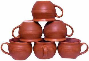 RHYTHM GIFT4U Ceramic GIFT4U Pack of 1 Ceramic Kullad Tea Cup Set / Cup Set/ Tea Cups / Coffee 6 Pcs / 6 Pcs Tea Cup Set/ Tea Cup Set (Kullad Tea Cup Set 6 pcs) Ceramic Coffee Mug