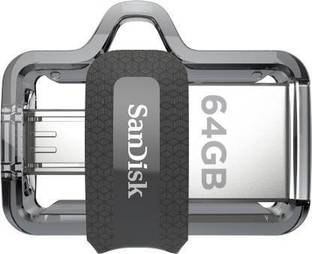 SanDisk SDDD3-064G 64 OTG Drive Compatible with Laptop, Desktop Computer, Mobile USB 3.0 Plastic Case