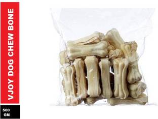 VJOY 100% Calcium Milky Bone digestible Treat for dogs 4 inch Milk Dog Chew (500 g, Pack of 1) Milk Dog Chew