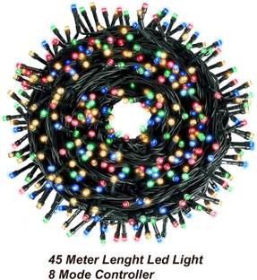 Shopping Dust 180 LEDs 44.98 m Multicolor Flickering, Steady Bulb Rice Lights