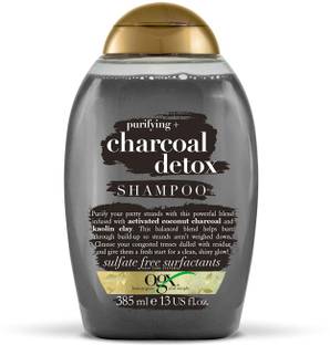 ogx Charcoal detox shampoo with activated coconut charcoal and kaolin clay